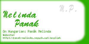 melinda panak business card